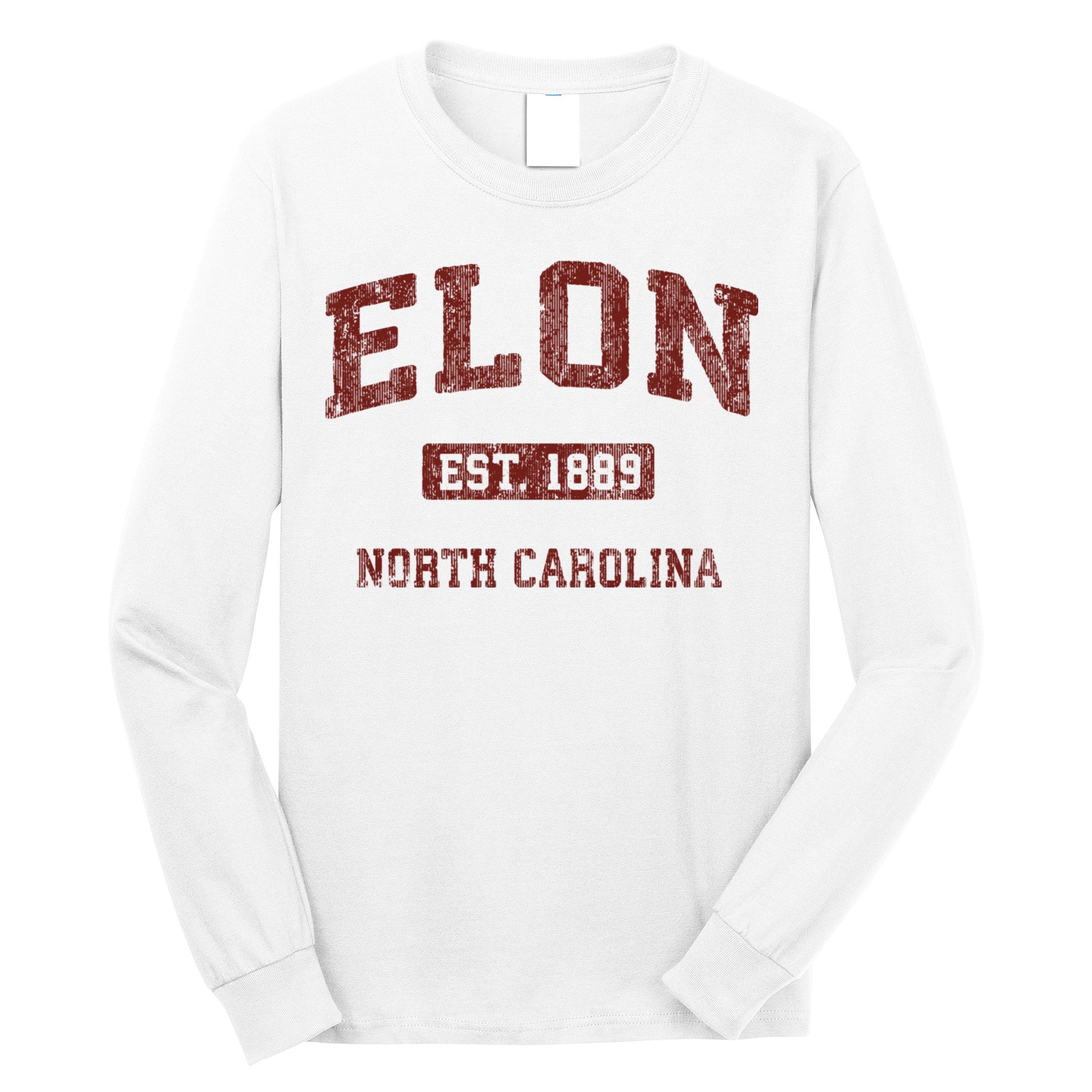 Elon North Carolina Nc Vintage Athletic Sports Design Long Sleeve Shirt
