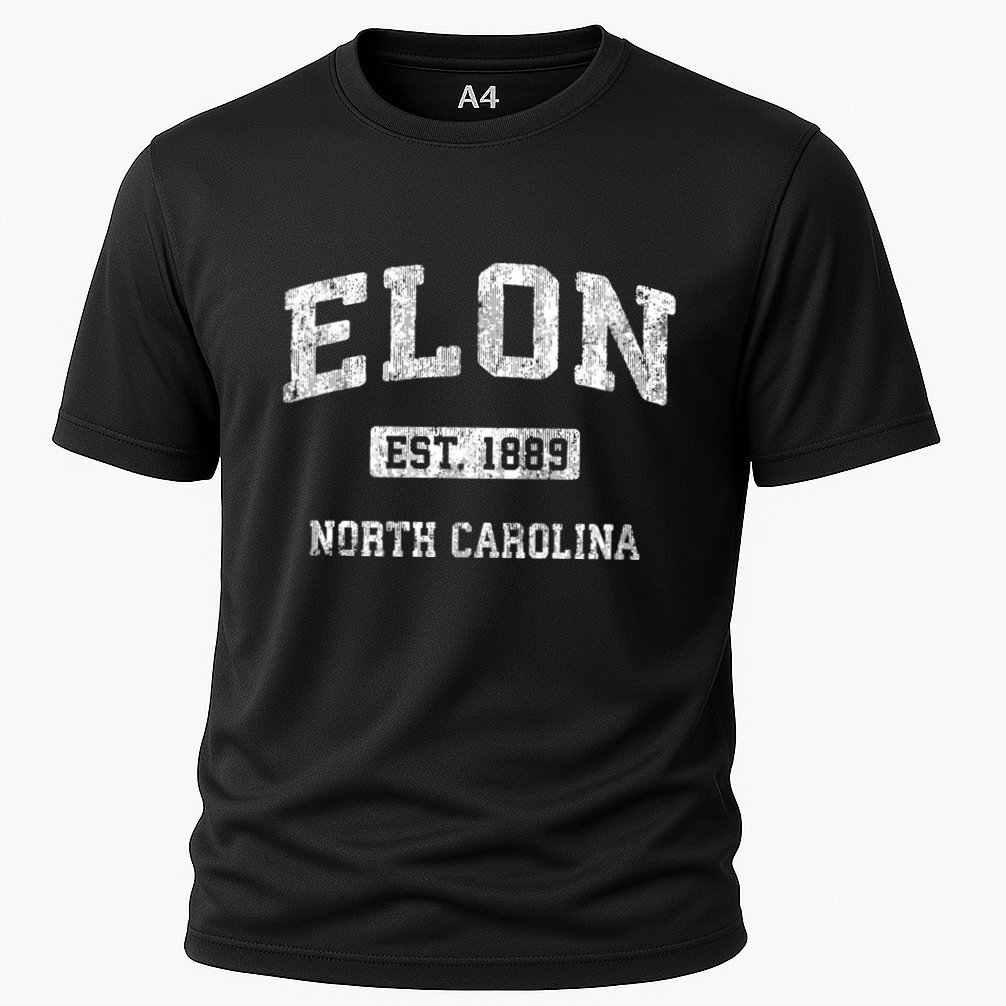 Elon North Carolina Nc Vintage Athletic Sports Design Cooling Performance Crew T-Shirt