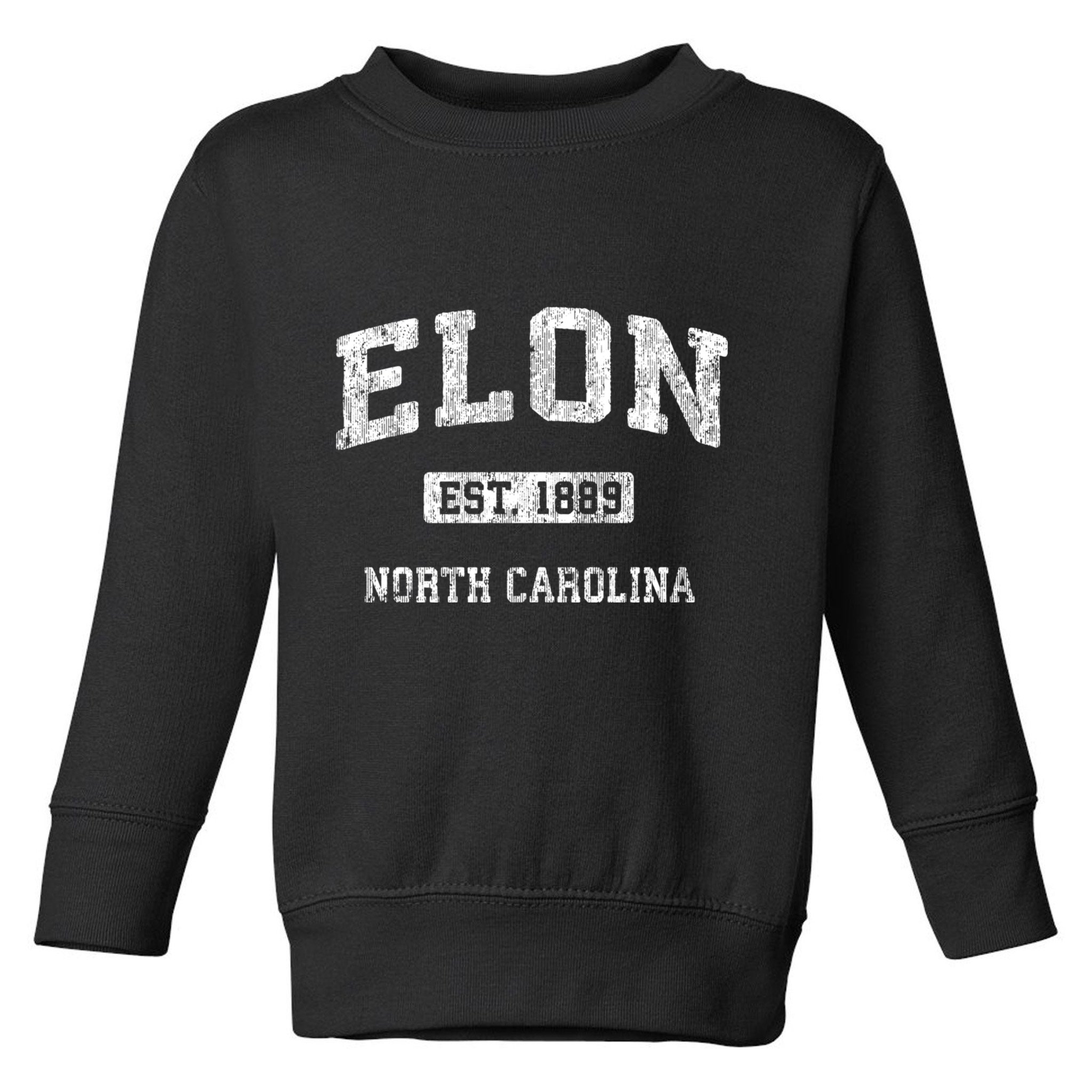Elon North Carolina Nc Vintage Athletic Sports Design Toddler Sweatshirt