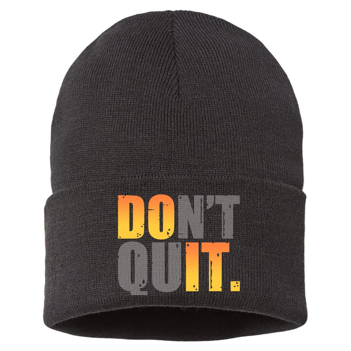 Encouraging Don't Quit Do it Sustainable Knit Beanie