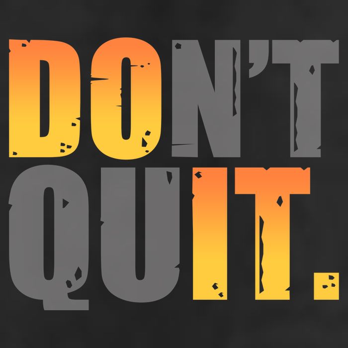 Encouraging Don't Quit Do it Golf Towel