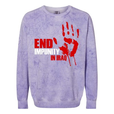 End Impunity In Iraq Colorblast Crewneck Sweatshirt