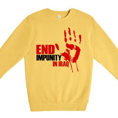 End Impunity In Iraq Premium Crewneck Sweatshirt