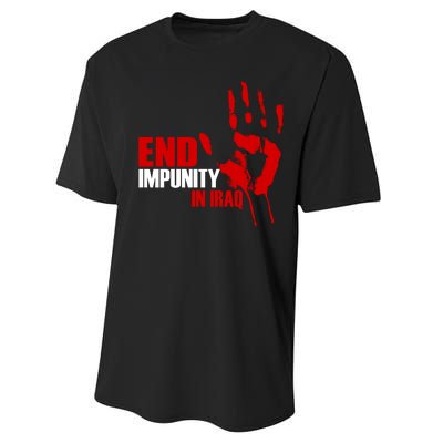 End Impunity In Iraq Performance Sprint T-Shirt