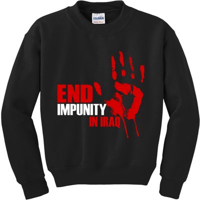 End Impunity In Iraq Kids Sweatshirt