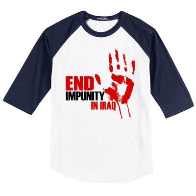 End Impunity In Iraq Baseball Sleeve Shirt