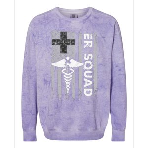 ER Nurse Doctor Emergency Room Hospital Squad Colorblast Crewneck Sweatshirt