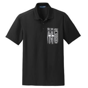 ER Nurse Doctor Emergency Room Hospital Squad Dry Zone Grid Polo