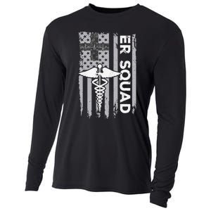 ER Nurse Doctor Emergency Room Hospital Squad Cooling Performance Long Sleeve Crew