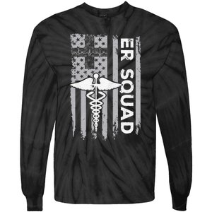 ER Nurse Doctor Emergency Room Hospital Squad Tie-Dye Long Sleeve Shirt