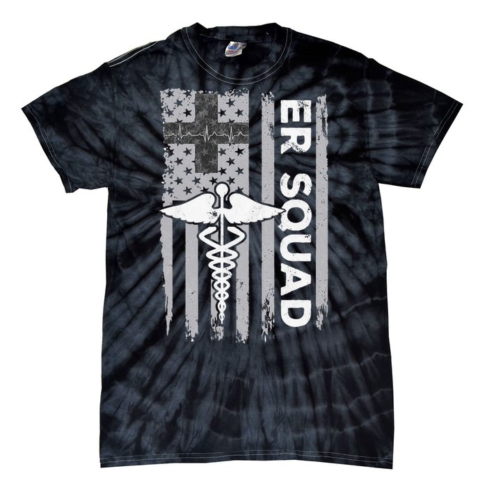 ER Nurse Doctor Emergency Room Hospital Squad Tie-Dye T-Shirt