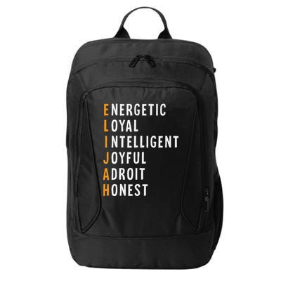 Elijah Name Definition Meaning Funny Birthday City Backpack
