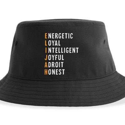 Elijah Name Definition Meaning Funny Birthday Sustainable Bucket Hat