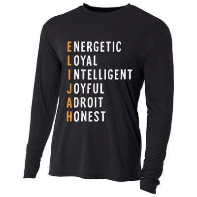 Elijah Name Definition Meaning Funny Birthday Cooling Performance Long Sleeve Crew