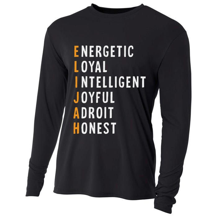 Elijah Name Definition Meaning Funny Birthday Cooling Performance Long Sleeve Crew