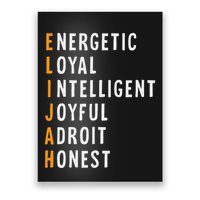 Elijah Name Definition Meaning Funny Birthday Poster
