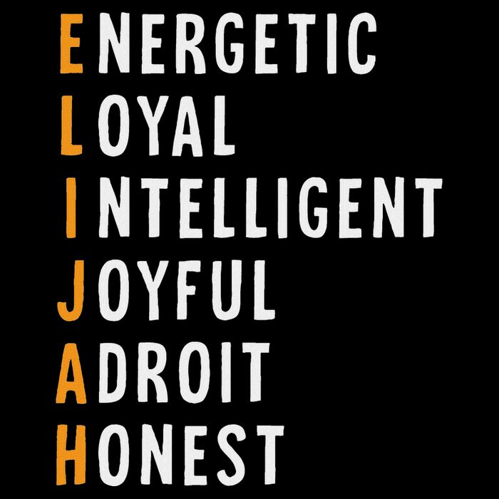 Elijah Name Definition Meaning Funny Birthday Premium T-Shirt