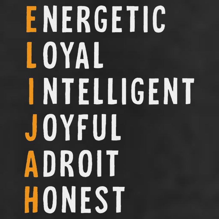 Elijah Name Definition Meaning Funny Birthday 25L Jumbo Tote