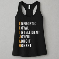 Elijah Name Definition Meaning Funny Birthday Womens Tank Top