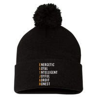 Elijah Name Definition Meaning Funny Birthday Pom Pom 12in Knit Beanie