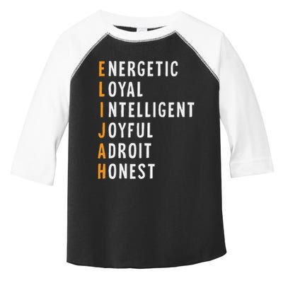Elijah Name Definition Meaning Funny Birthday Toddler Fine Jersey T-Shirt