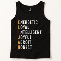 Elijah Name Definition Meaning Funny Birthday Tank Top
