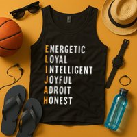 Elijah Name Definition Meaning Funny Birthday Tank Top