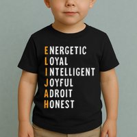 Elijah Name Definition Meaning Funny Birthday Toddler T-Shirt