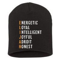 Elijah Name Definition Meaning Funny Birthday Short Acrylic Beanie