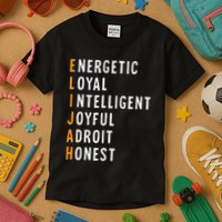 Elijah Name Definition Meaning Funny Birthday Kids T-Shirt