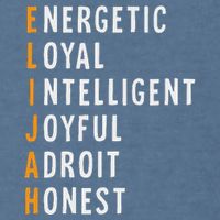 Elijah Name Definition Meaning Funny Birthday Garment-Dyed Sweatshirt