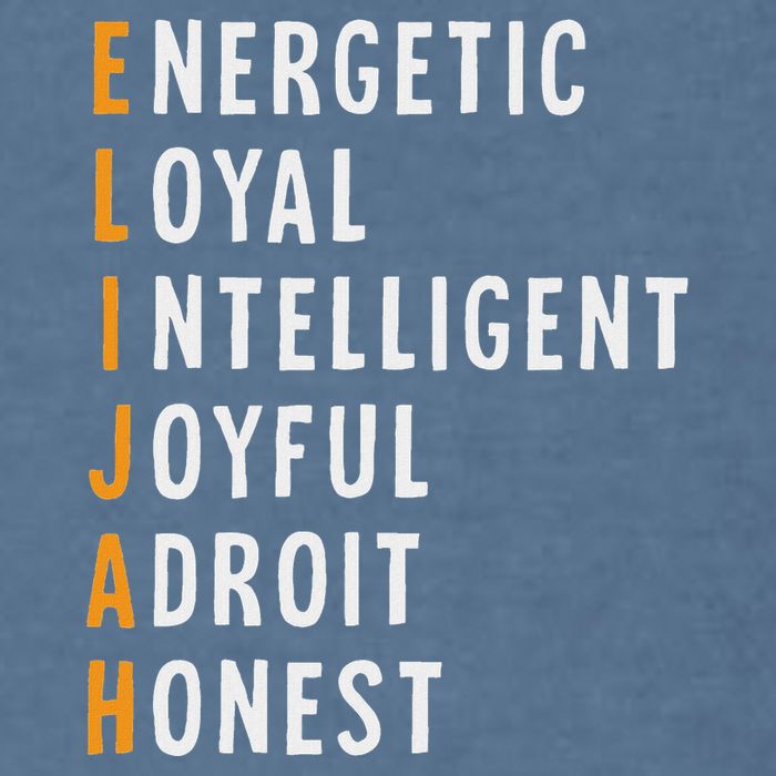 Elijah Name Definition Meaning Funny Birthday Garment-Dyed Sweatshirt