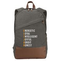 Elijah Name Definition Meaning Funny Birthday Cotton Canvas Backpack