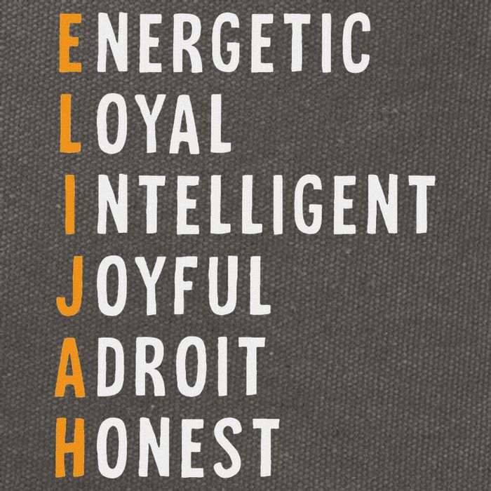 Elijah Name Definition Meaning Funny Birthday Cotton Canvas Backpack
