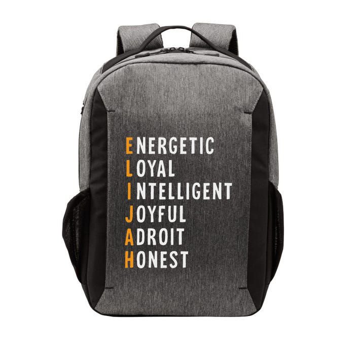 Elijah Name Definition Meaning Funny Birthday Vector Backpack