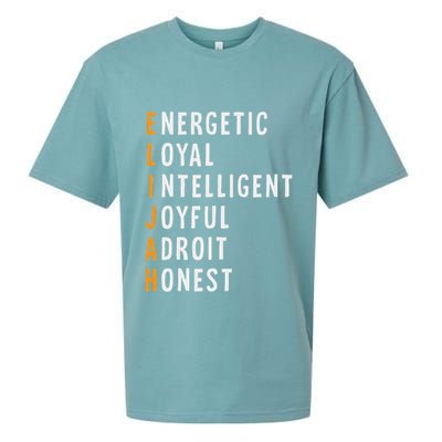 Elijah Name Definition Meaning Funny Birthday Sueded Cloud Jersey T-Shirt