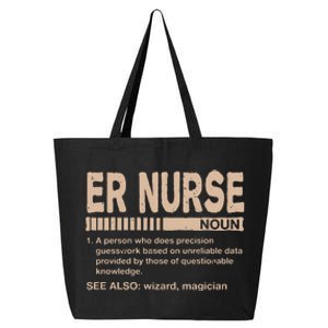 ER Nurse Definition Funny Emergency Nurse Humor Trauma Nurse 25L Jumbo Tote