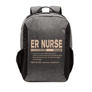 ER Nurse Definition Funny Emergency Nurse Humor Trauma Nurse Vector Backpack