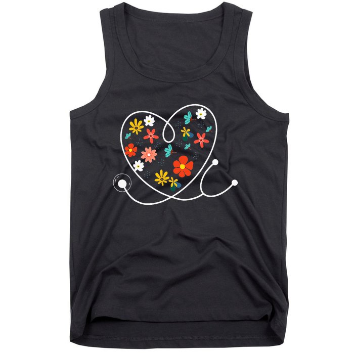 Easter Nurse Doctor Stethoscope Nurses Cute RN CNA Tank Top