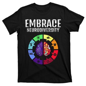 Embrace Neurodiversity Differences Brain Science Students T-Shirt