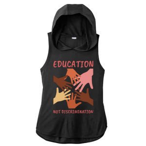 Education Not Discrimination Ladies PosiCharge Tri-Blend Wicking Draft Hoodie Tank