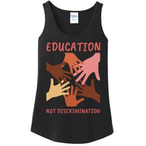 Education Not Discrimination Ladies Essential Tank