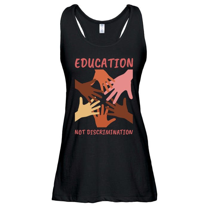 Education Not Discrimination Ladies Essential Flowy Tank