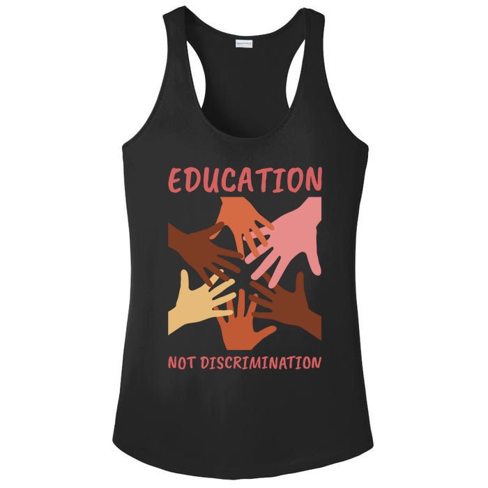 Education Not Discrimination Ladies PosiCharge Competitor Racerback Tank