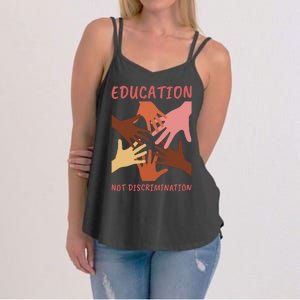 Education Not Discrimination Women's Strappy Tank