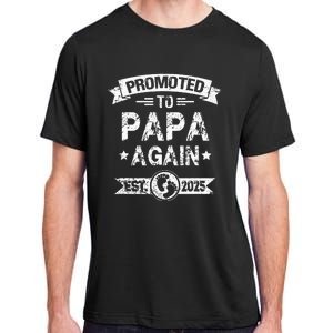 Expecting New Dad Promoted To Papa Again Est. 2025 Adult ChromaSoft Performance T-Shirt