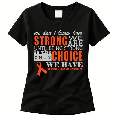 Endometrial Cancer Awareness Womens T-Shirt