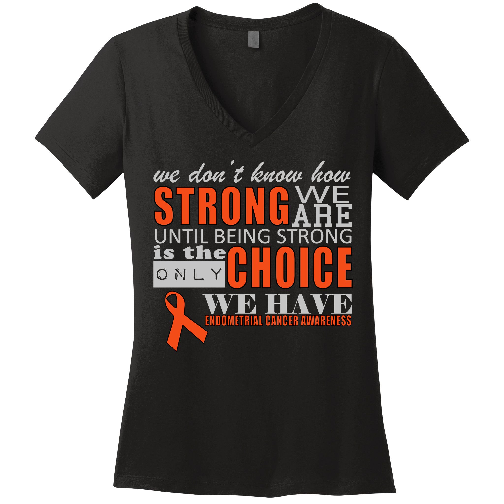 Endometrial Cancer Awareness Women's V-Neck T-Shirt