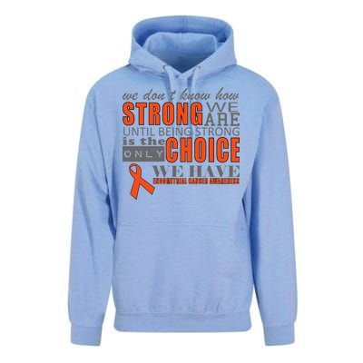 Endometrial Cancer Awareness Unisex Surf Hoodie