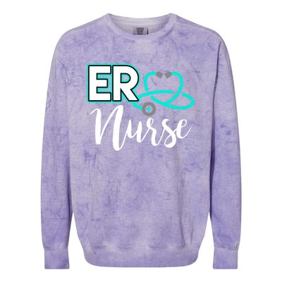 Er Nurse Emergency Room Medical Nursing School Nurse Day Colorblast Crewneck Sweatshirt